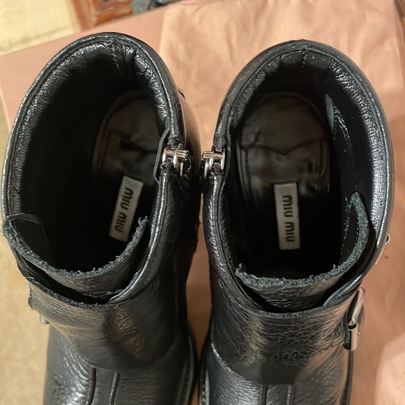 MiuMiu Leather Ankle Boots - Picture 9 of 15